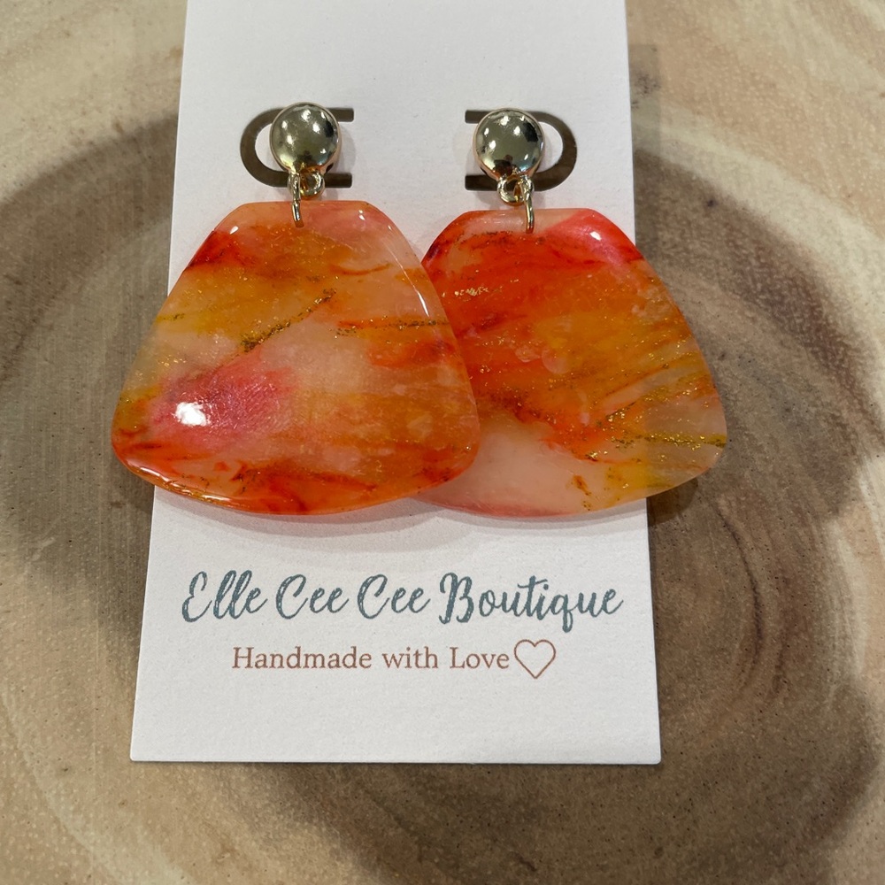 NWT Sunrise Earrings--Handmade Polymer Clay Earrings